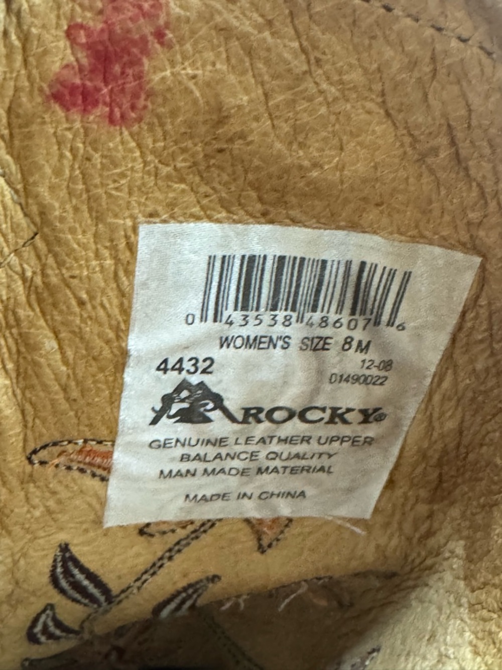 vintage Rocky genuine leather cowgirl boots Size 8 - Picture 6 of 6
